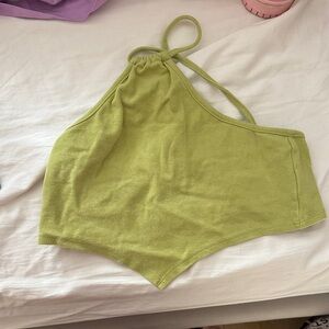 White Fox Boutique Lime Green Crop Top